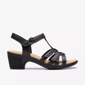 Sandali con tacco da donna Emily 2 Rose in pelle nera