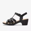 Sandali con tacco da donna Emily 2 Rose in pelle nera Sandali con tacco da donna Emily 2 Rose in pelle nera