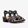 Sandali con tacco da donna Emily 2 Rose in pelle nera Sandali con tacco da donna Emily 2 Rose in pelle nera