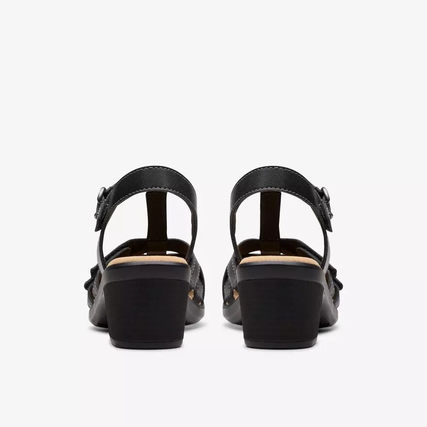 Sandali con tacco da donna Emily 2 Rose in pelle nera Sandali con tacco da donna Emily 2 Rose in pelle nera