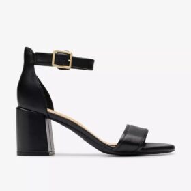 Sandali con tacco da donna Ezoria Mae in pelle nera