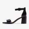 Sandali con tacco da donna Ezoria Mae in pelle nera Sandali con tacco da donna Ezoria Mae in pelle nera
