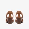 Sandali con tacco da donna Kymber Glow in pelle color cuoio