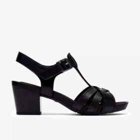 Sandali con tacco da donna Kymber Glow in pelle nera