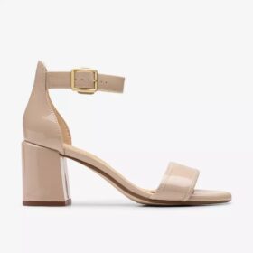 Sandali con tacco Ezoria Mae in vernice nera da donna