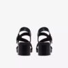 Sandali con tacco in pelle nera Jaylan Sol da donna