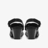 Sandali con tacco in pelle nera Kymber Shine da donna