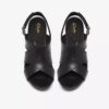 Sandali con tacco in pelle nera Kymber Shine da donna