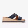 Sandali con zeppe Kidiki Cove da donna in nabuk blu navy