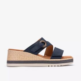 Sandali con zeppe Kidiki Cove da donna in nabuk blu navy