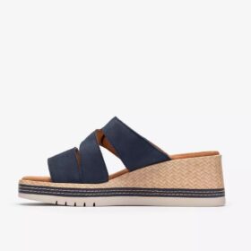 Sandali con zeppe Kidiki Cove da donna in nabuk blu navy