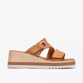 Sandali con zeppe Kidiki Cove in nabuk color cuoio da donna