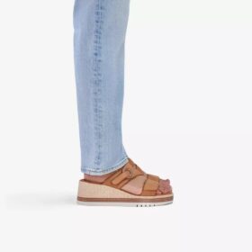 Sandali con zeppe Kidiki Cove in nabuk color cuoio da donna