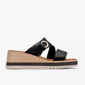 Sandali con zeppe Kidiki Cove in pelle nera da donna