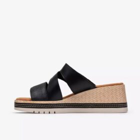 Sandali con zeppe Kidiki Cove in pelle nera da donna
