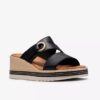 Sandali con zeppe Kidiki Cove in pelle nera da donna