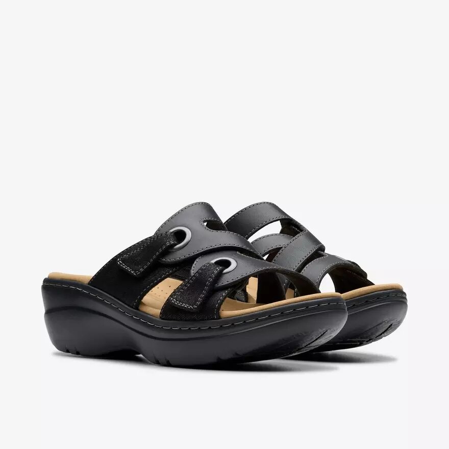 Sandali con zeppe Merliah2 Cove in pelle nera da donna Sandali con zeppe Merliah2 Cove in pelle nera da donna