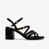 Sandali da donna Ezoria con listini in pelle nera