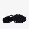 Sandali da donna Ezoria con listini in pelle nera