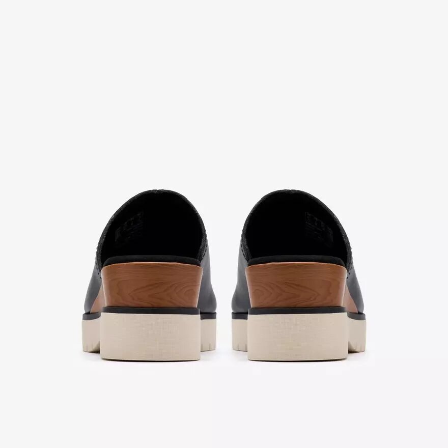 Sandali Diaz da donna con zeppe in pelle nera Sandali Diaz da donna con zeppe in pelle nera