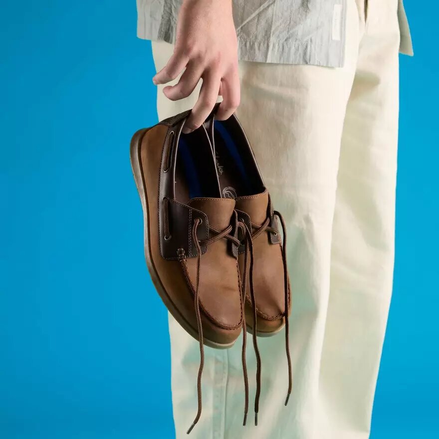 Scarpa da barca da uomo Flexway 2Eye in nabuk marrone Scarpa da barca da uomo Flexway 2Eye in nabuk marrone