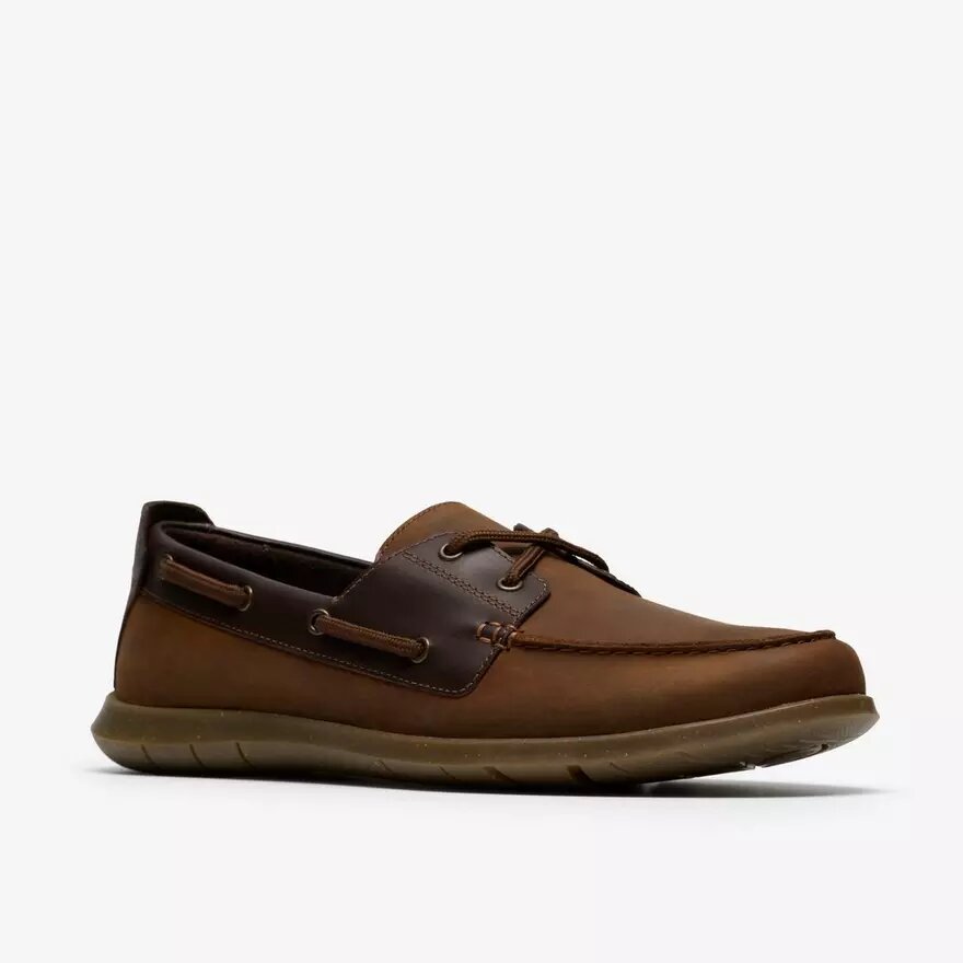 Scarpa da barca da uomo Flexway 2Eye in nabuk marrone Scarpa da barca da uomo Flexway 2Eye in nabuk marrone