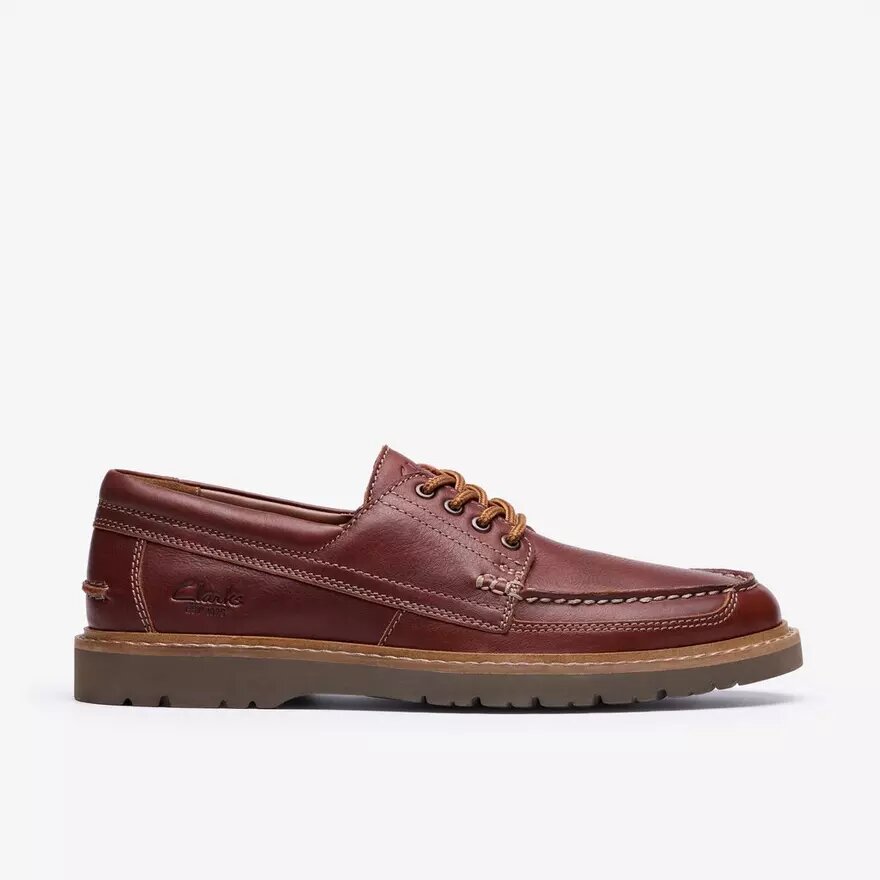 Scarpa da barca da uomo Weltridge Moc in pelle marrone scuro Scarpa da barca da uomo Weltridge Moc in pelle marrone scuro