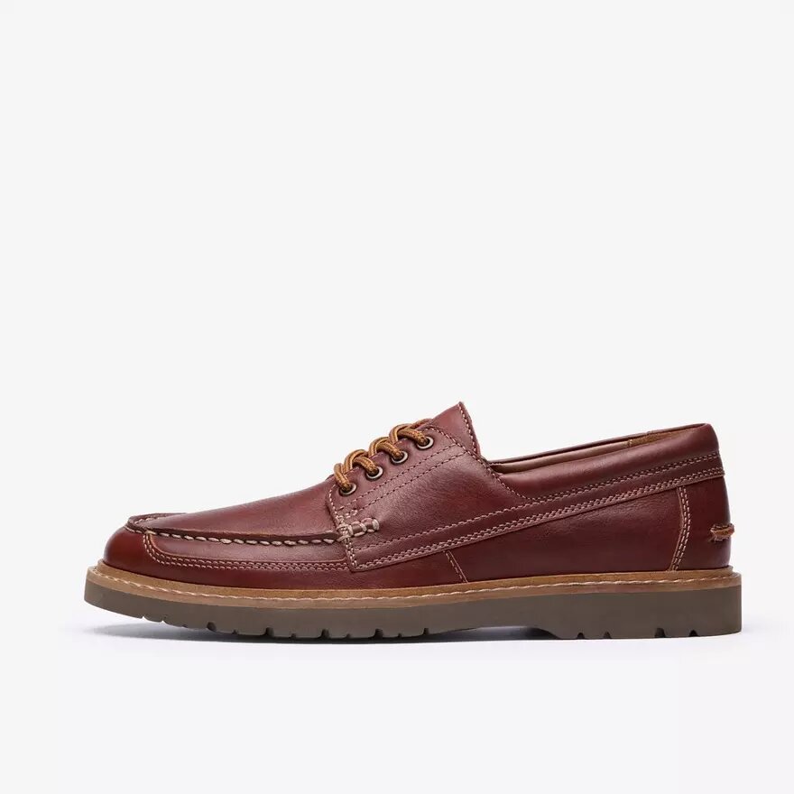 Scarpa da barca da uomo Weltridge Moc in pelle marrone scuro Scarpa da barca da uomo Weltridge Moc in pelle marrone scuro