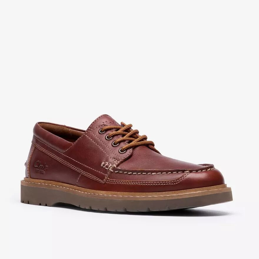 Scarpa da barca da uomo Weltridge Moc in pelle marrone scuro Scarpa da barca da uomo Weltridge Moc in pelle marrone scuro