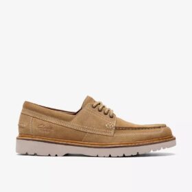 Scarpa da barca da uomo Weltridge Moc in pelle scamosciata color sabbia
