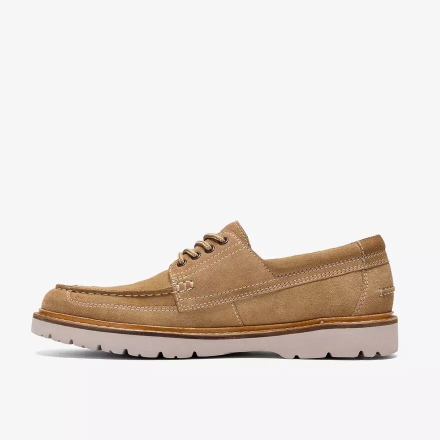 Scarpa da barca da uomo Weltridge Moc in pelle scamosciata color sabbia Scarpa da barca da uomo Weltridge Moc in pelle scamosciata color sabbia