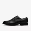 Scarpa da uomo Bowburn Cap in pelle nera Scarpa da uomo Bowburn Cap in pelle nera