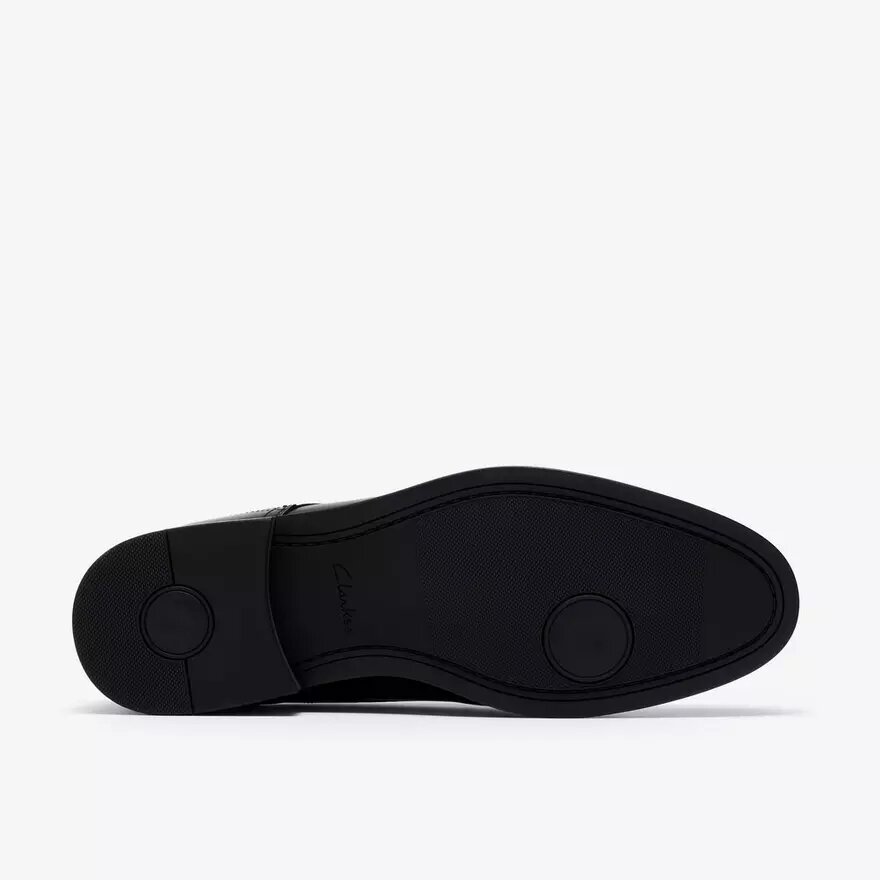 Scarpa da uomo Bowburn Cap in pelle nera Scarpa da uomo Bowburn Cap in pelle nera