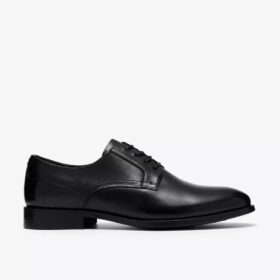 Scarpa da uomo Bowburn Oxford in pelle nera con lacci