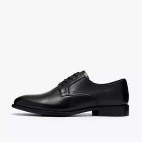 Scarpa da uomo Bowburn Oxford in pelle nera con lacci
