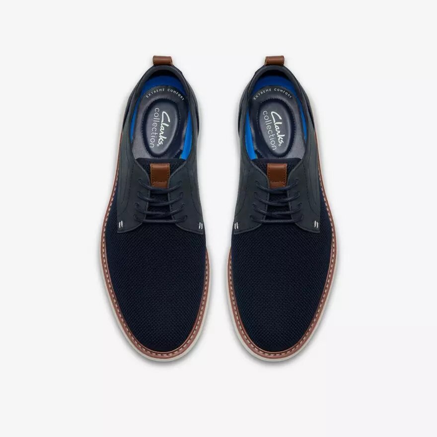 Scarpa Derby da uomo Brantin Plain in maglia blu navy Scarpa Derby da uomo Brantin Plain in maglia blu navy