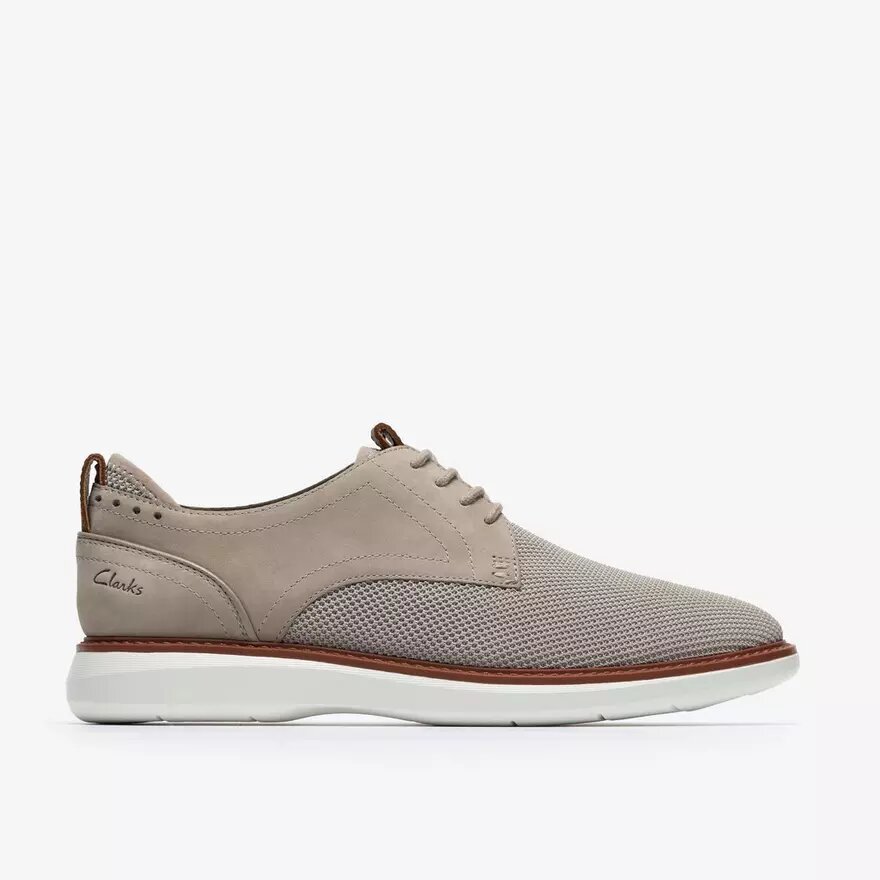 Scarpa Oxford da uomo Brantin Plain in maglia grigia Scarpa Oxford da uomo Brantin Plain in maglia grigia