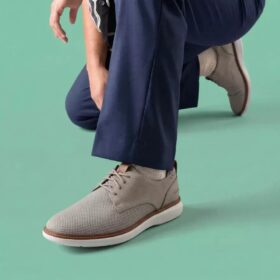 Scarpa Oxford da uomo Brantin Plain in maglia grigia