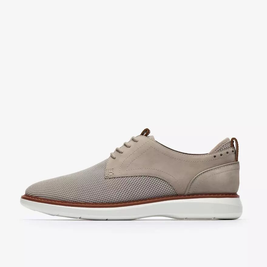 Scarpa Oxford da uomo Brantin Plain in maglia grigia Scarpa Oxford da uomo Brantin Plain in maglia grigia