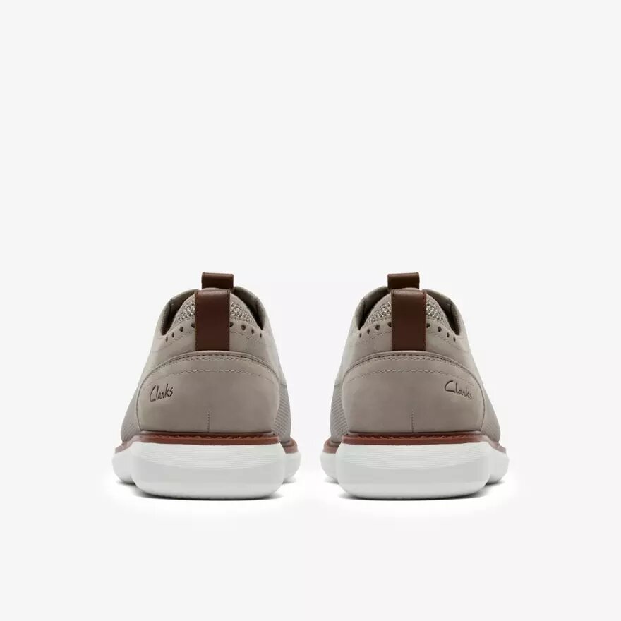 Scarpa Oxford da uomo Brantin Plain in maglia grigia Scarpa Oxford da uomo Brantin Plain in maglia grigia