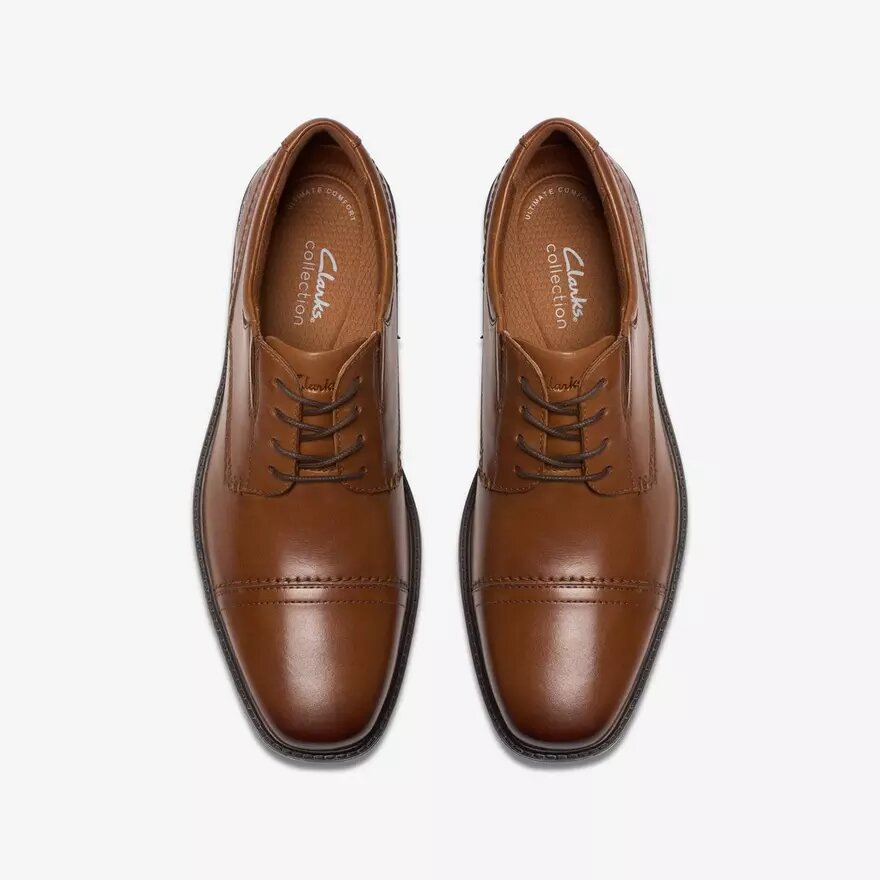 Scarpa Oxford Dresslite Cap da uomo in pelle marrone chiaro Scarpa Oxford Dresslite Cap da uomo in pelle marrone chiaro