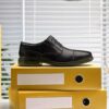 Scarpa Oxford Dresslite Cap da uomo in pelle nera Scarpa Oxford Dresslite Cap da uomo in pelle nera