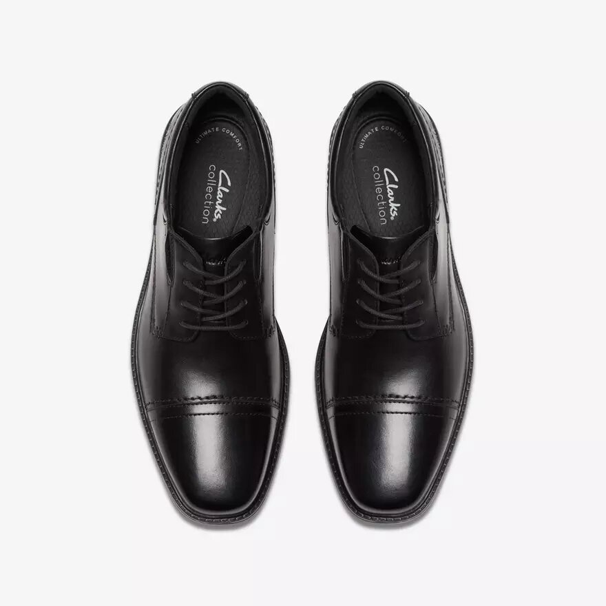 Scarpa Oxford Dresslite Cap da uomo in pelle nera Scarpa Oxford Dresslite Cap da uomo in pelle nera