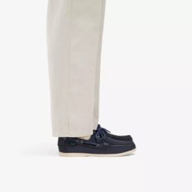 Scarpe da barca da uomo Charmouth Lace in nabuk blu navy