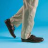 Scarpe da barca da uomo Charmouth Lace in pelle marrone