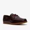 Scarpe da barca da uomo Charmouth Lace in pelle marrone