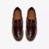 Scarpe da barca da uomo Charmouth Lace in pelle marrone