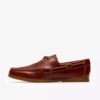 Scarpe da barca da uomo Charmouth Lace in pelle marrone chiaro