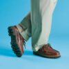 Scarpe da barca da uomo Cleyhill in pelle marrone