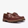 Scarpe da barca da uomo Cleyhill in pelle marrone